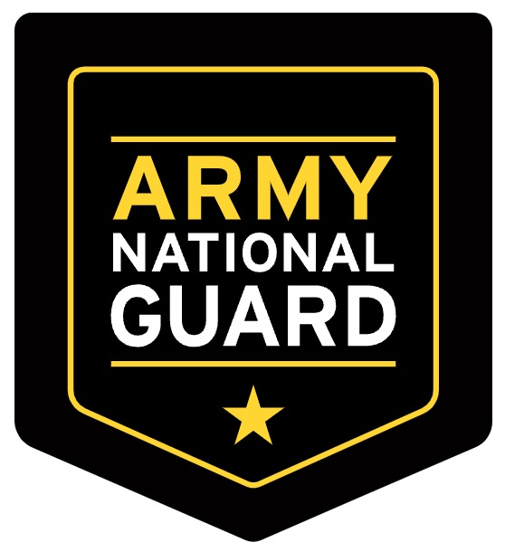 The black and yellow logo of the Army National Guard, with a star at the bottom, exudes strength reminiscent of The Hail Squad.