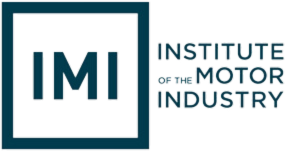 Logo of the Institute of the Motor Industry with "IMI" in a square and text to the right, symbolizing expertise in areas like repair and hail damage.